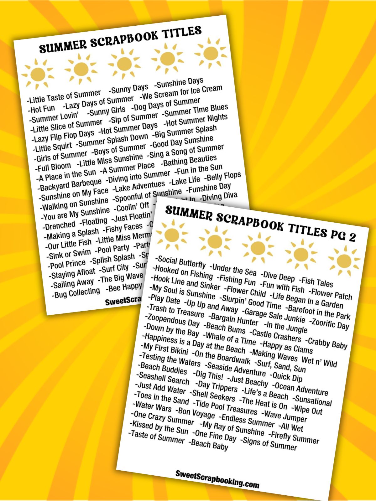 Summer Scrapbook Titles and Ideas for Perfect Layouts