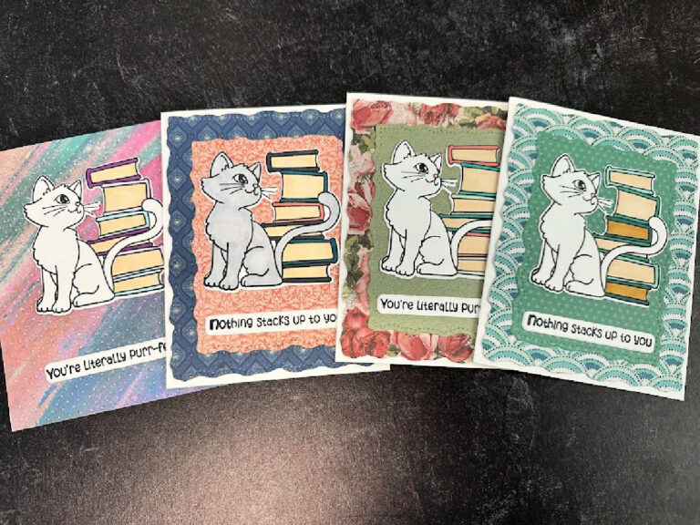 Pink & Main April Cat card ideas