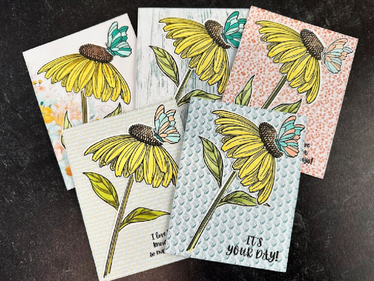 stampin' up coneflower celebrations card ideas