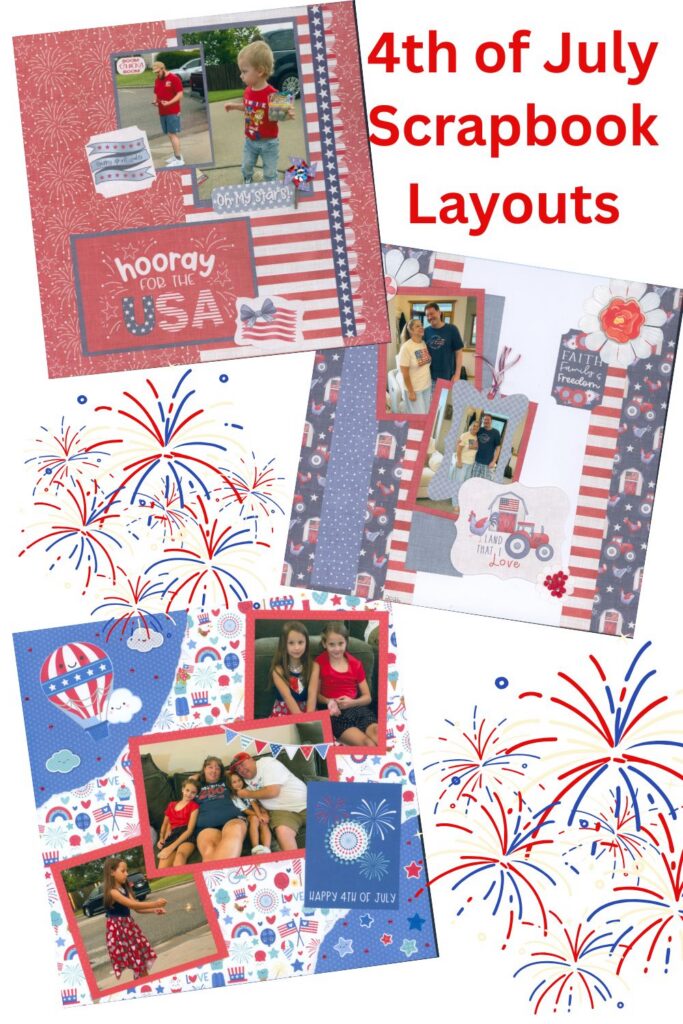 4th of July scrapbook layouts
