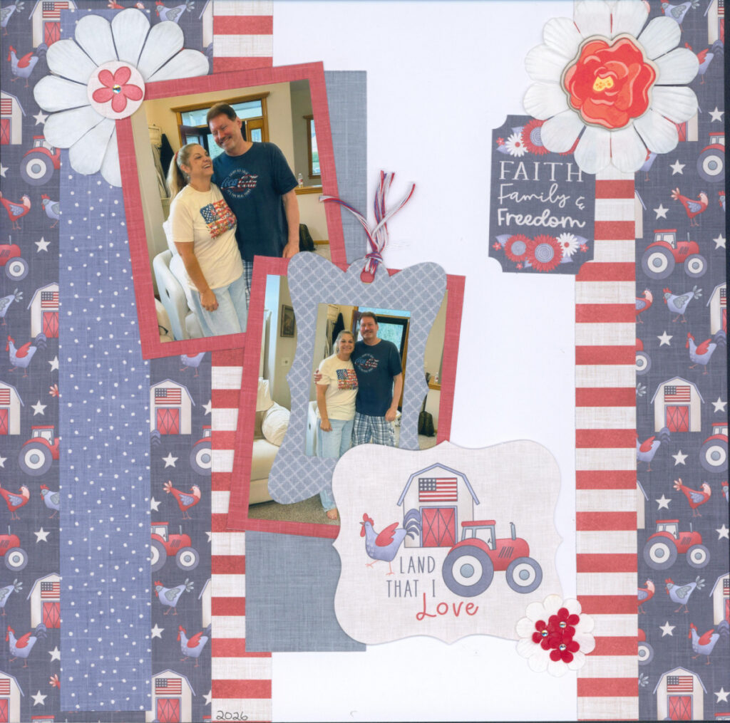 4th of July Scrapbook Layout