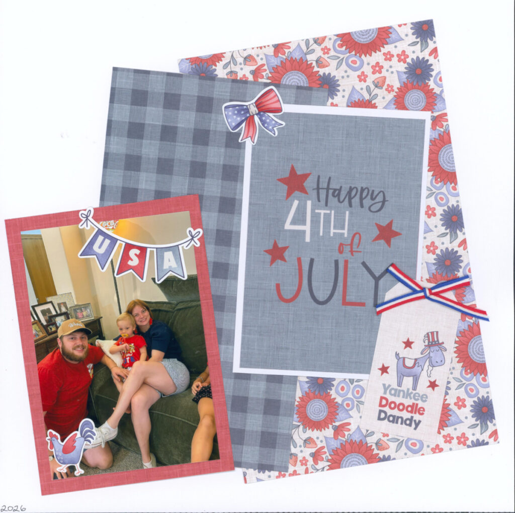 4th of July Scrapbook Layout