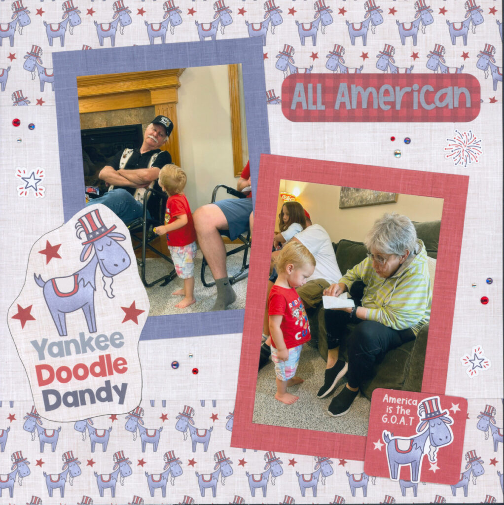 4th of July Scrapbook Layout