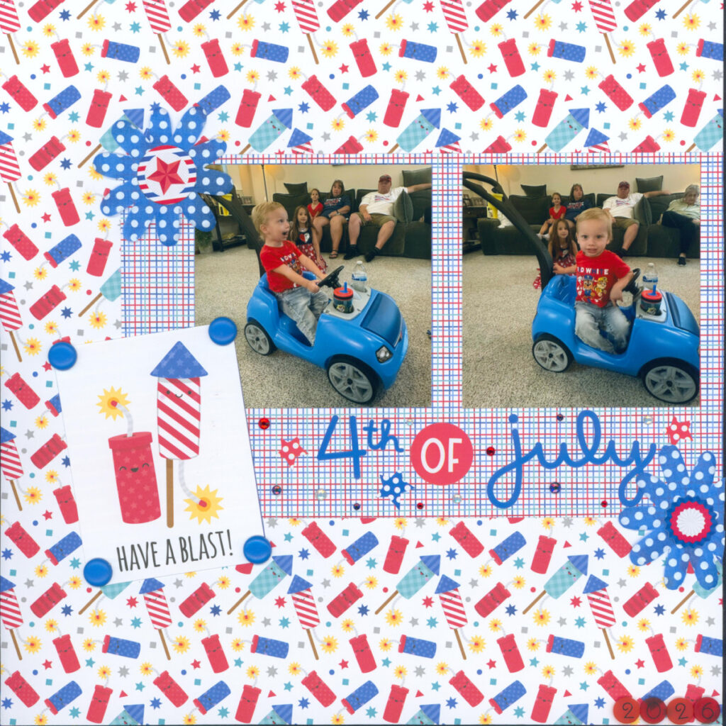 4th of July Scrapbook Layout