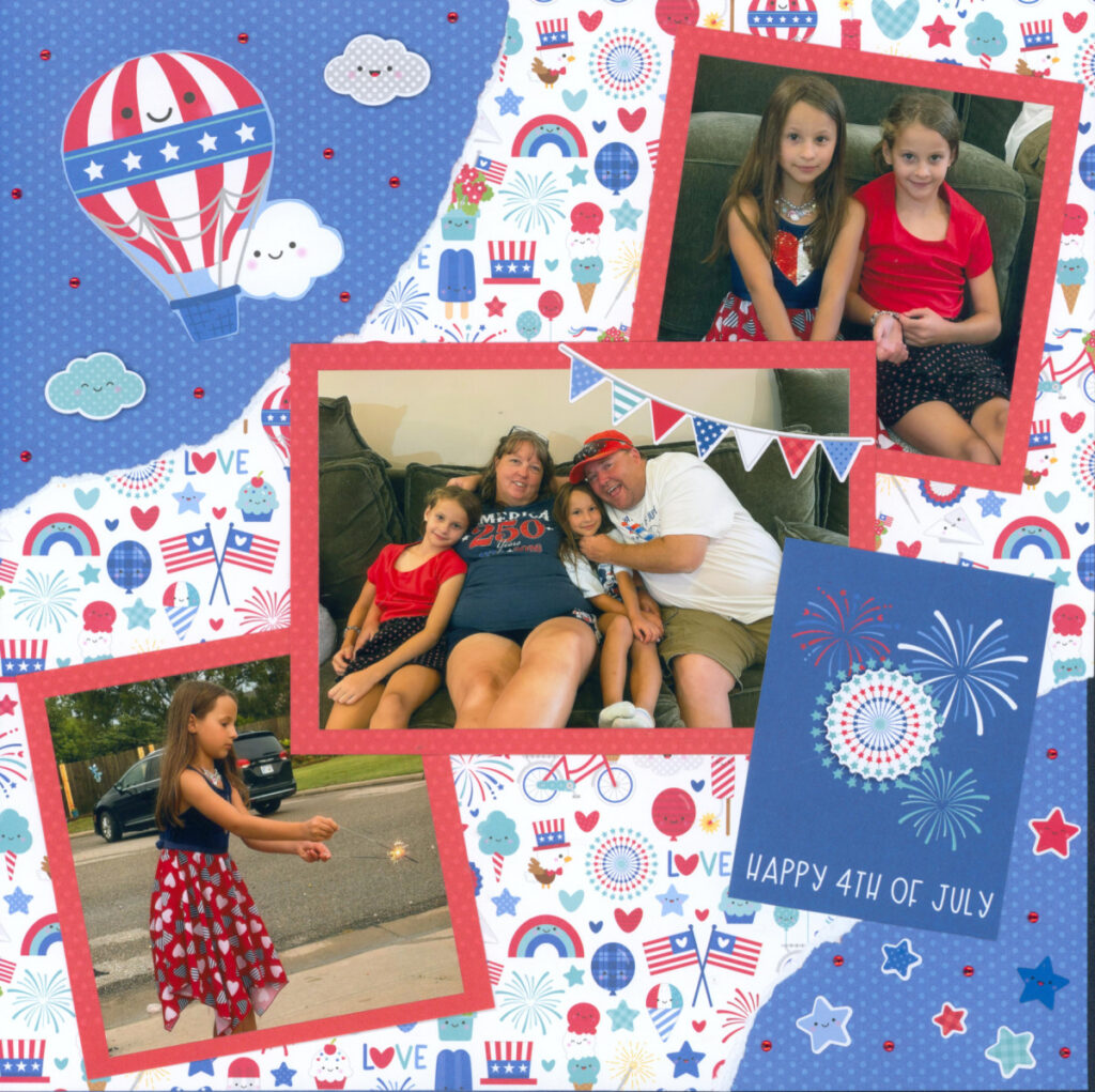 4th of July Scrapbook Layout