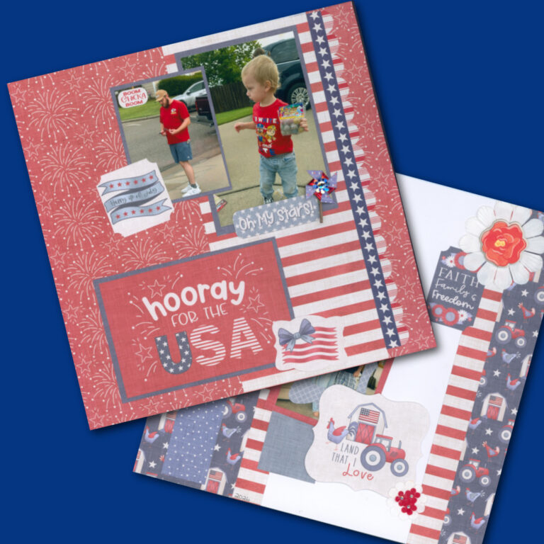 4th of July Scrapbook Layouts
